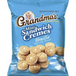 Quaker Oats Grandma's Vanilla Mini Cookie Cremes - Vanilla - 2.12 oz - 60 / Carton