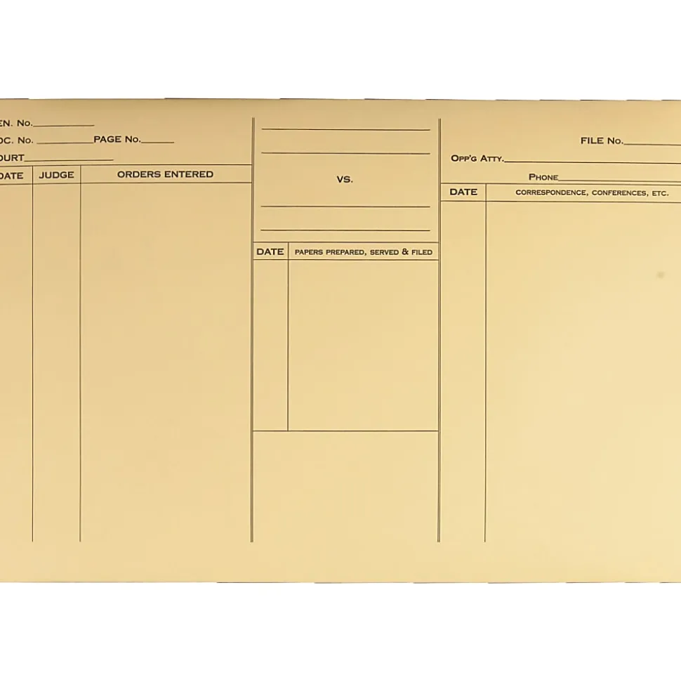 Quality Park Attorney's File Style Fold Flap Envelope - Document - 14 3/4" Width x 10" Length - Buff - 100 / Box