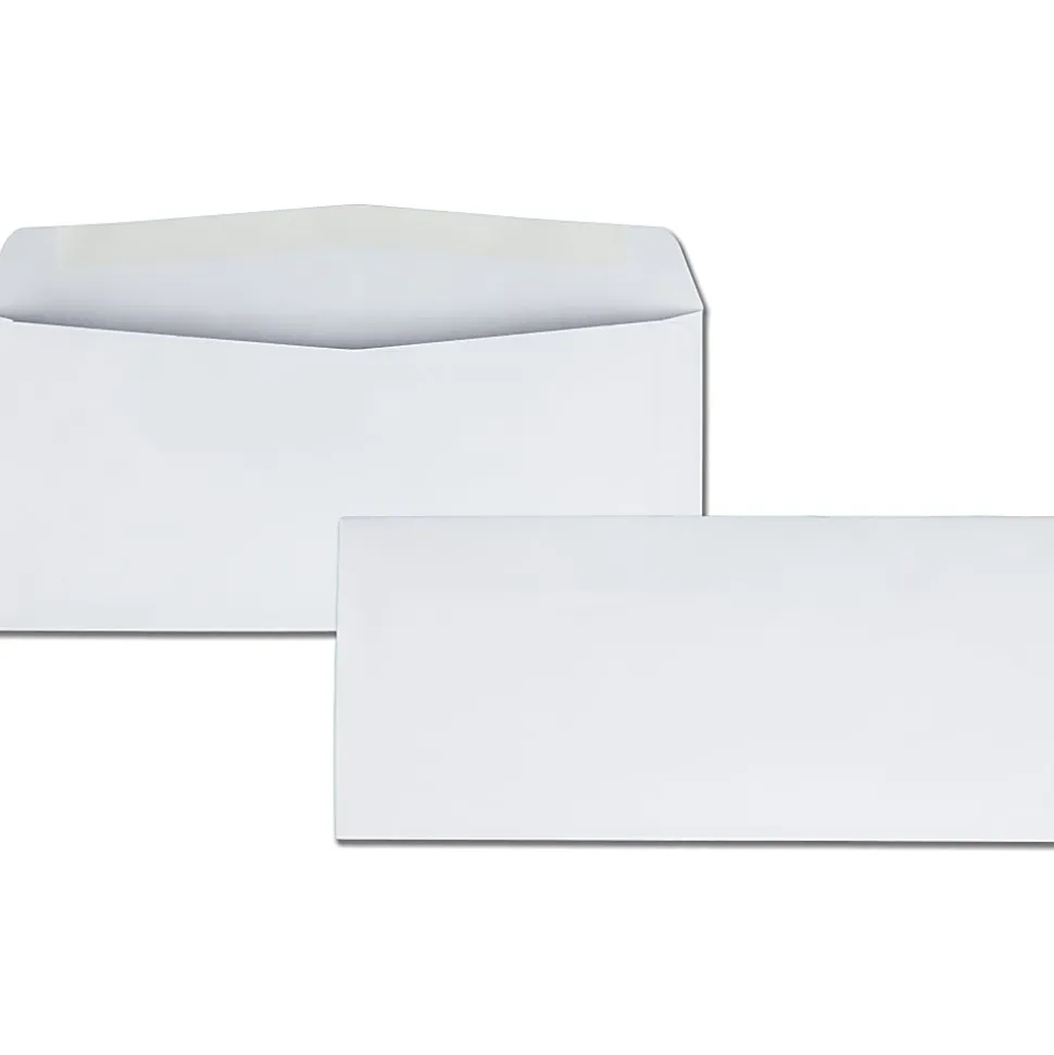 Quality Park® #10 Business Envelopes, Gummed Seal, White, Box Of 500