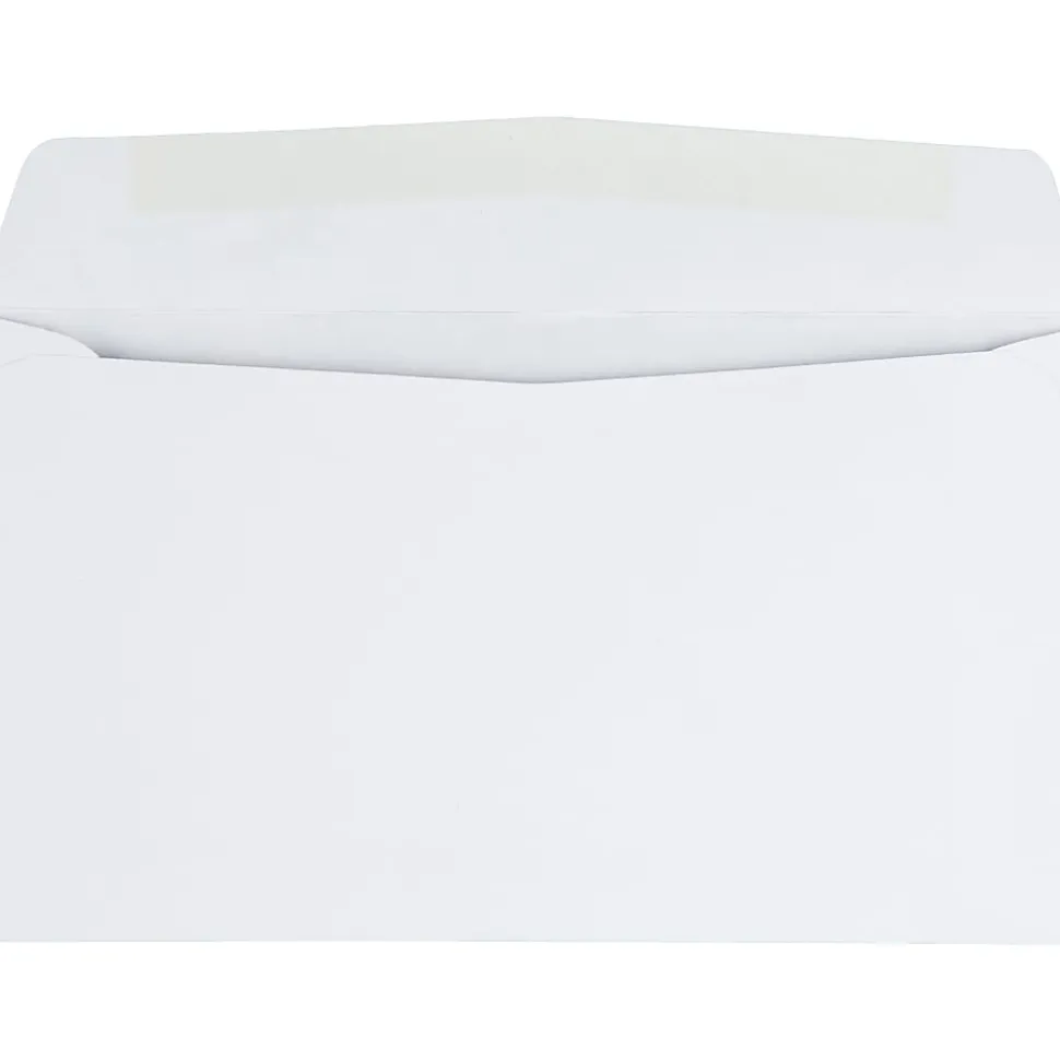 Quality Park® #6 Business Envelopes, Security, Gummed Seal, White, Box Of 500