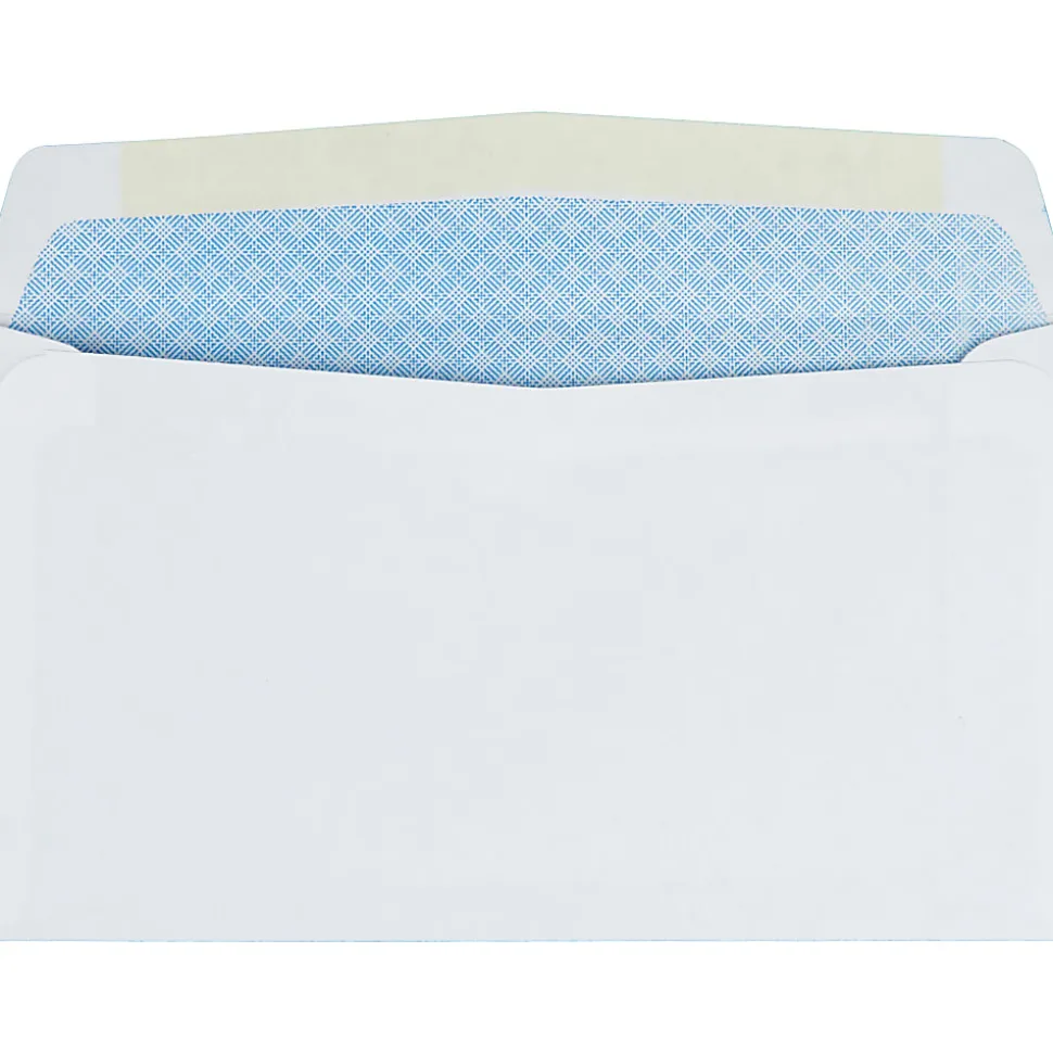 Quality Park® #6 Business Envelopes, Security, Gummed Seal, White, Box Of 500