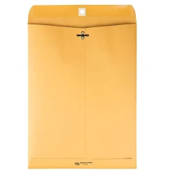 Quality Park Clasp Envelopes, 9" x 12", Brown, Box Of 250