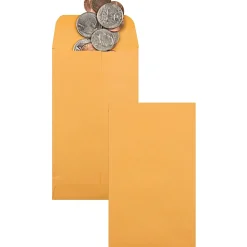 Quality ParkĀ® #5 Coin Envelopes, Brown Kraft, Box Of 500