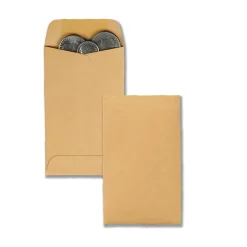 Quality Park® #7 Coin Envelopes, Gummed Seal, Brown, Box Of 500