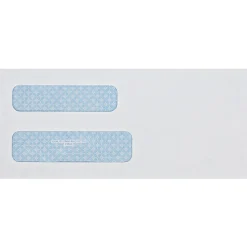 Quality Park® #8 5/8 Double-Window Envelopes, Left Windows (Top/Bottom), Gummed Seal, White, Box Of 500