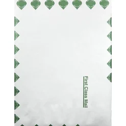 Quality Park® Dupont™ Tyvek® Grip-Seal® Expansion Envelopes, Open End, 14 Lb, First Class, 10" x 13" x 1 1/2", Self-Adhesive, White, Box Of 100