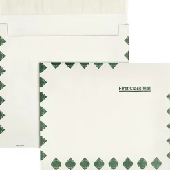 Quality Park® Dupont™ Tyvek® Grip-Seal® Expansion Envelopes, Open Side, First Class, 10" x 13" x 2", Self-Adhesive, White, Box Of 100