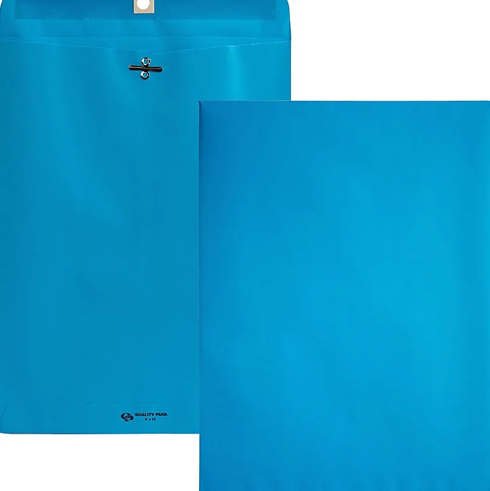 Quality Park® #90 Envelopes, Clasp Closure, Blue, Pack Of 10 Envelopes