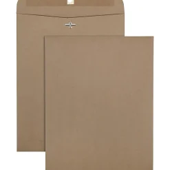 Quality Park Envelopes, 10" x 13", Clasp Closure, 100% Recycled, Kraft, Pack Of 100
