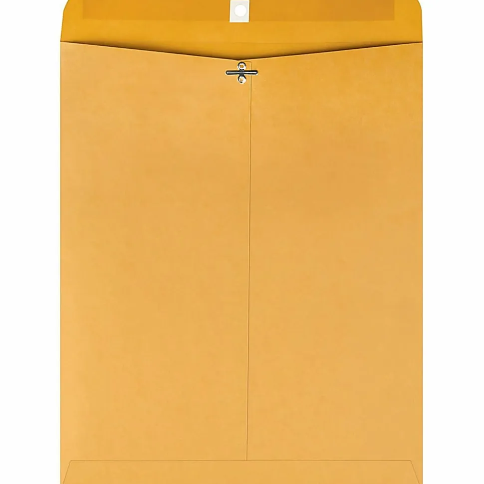 Quality Park® Envelopes, 11 1/2" x 14 1/2", Clasp Closure, Brown, Box Of 100