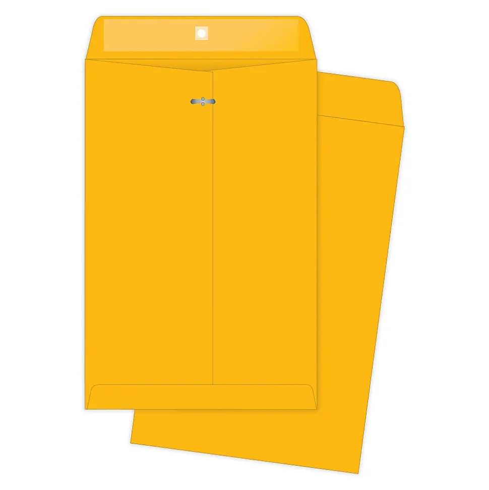 Quality Park® Envelopes, 11 1/2" x 14 1/2", Clasp Closure, Brown, Box Of 100