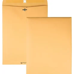 Quality Park® Envelopes, 10" x 13", Clasp Closure, Brown, Box Of 100, QUA37797