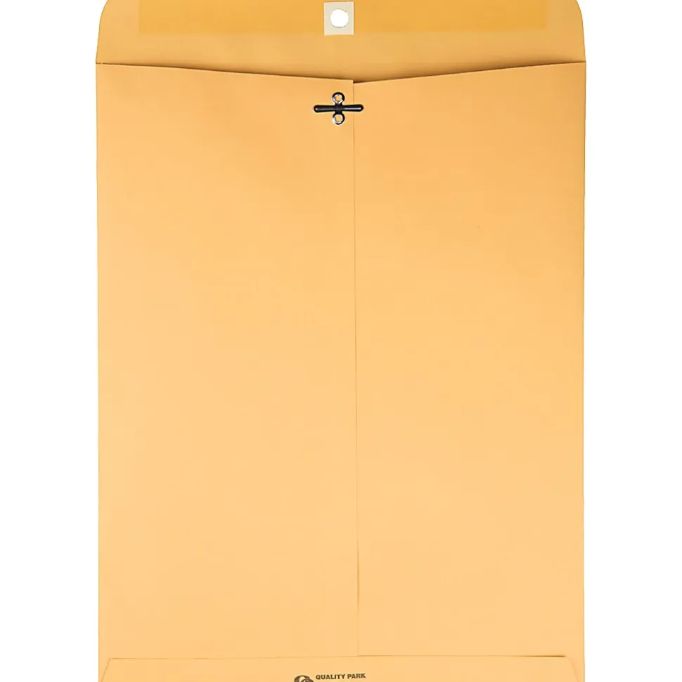 Quality Park® Envelopes, 10" x 13", Clasp Closure, Brown, Box Of 100, QUA37797