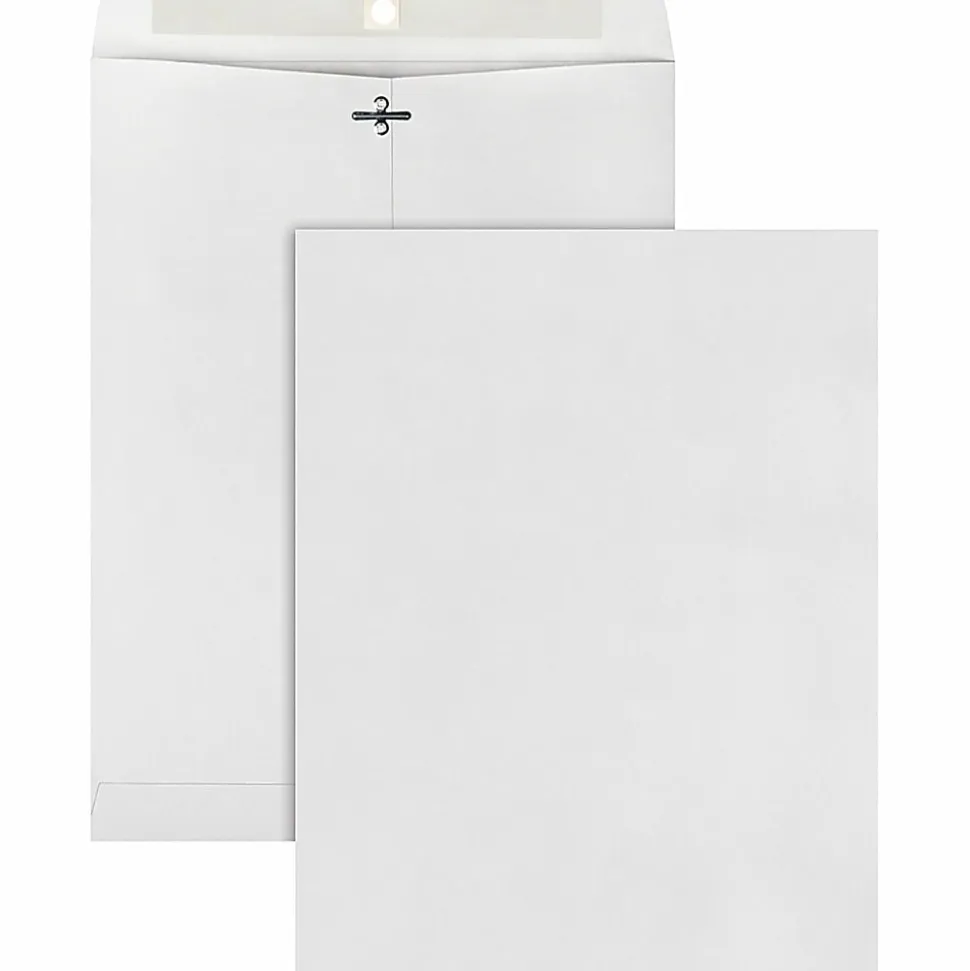 Quality Park® Envelopes, 10" x 13", Clasp Closure, Gray, Box Of 100