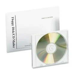 Quality Park Foam Lined Disk/CD Mailers, 6" x 8 1/2", 100% Recycled, White, Box Of 25