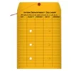 Quality Park® Interdepartment Envelopes, 10" x 13", 2-Sided Narrow Rule, Button & String Closure, Brown, Box Of 100