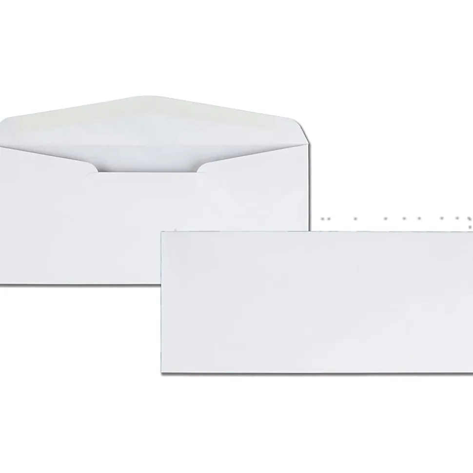 Quality Park No. 10 Business Envelopes with Gummed Closure and Diagonal Seam, 11112