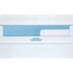 Quality Park No. 9 Double Window Security Tint Envelopes with Self-Seal Closure - Security - #9 - 3 7/8"x 8 7/8" - 24 lb - Adhesive - 250 Box - White