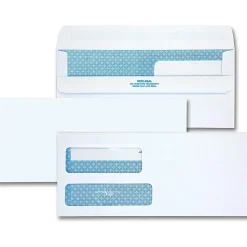Quality Park No. 9 Double Window Security Tint Envelopes with Self-Seal Closure - Security - #9 - 3 7/8