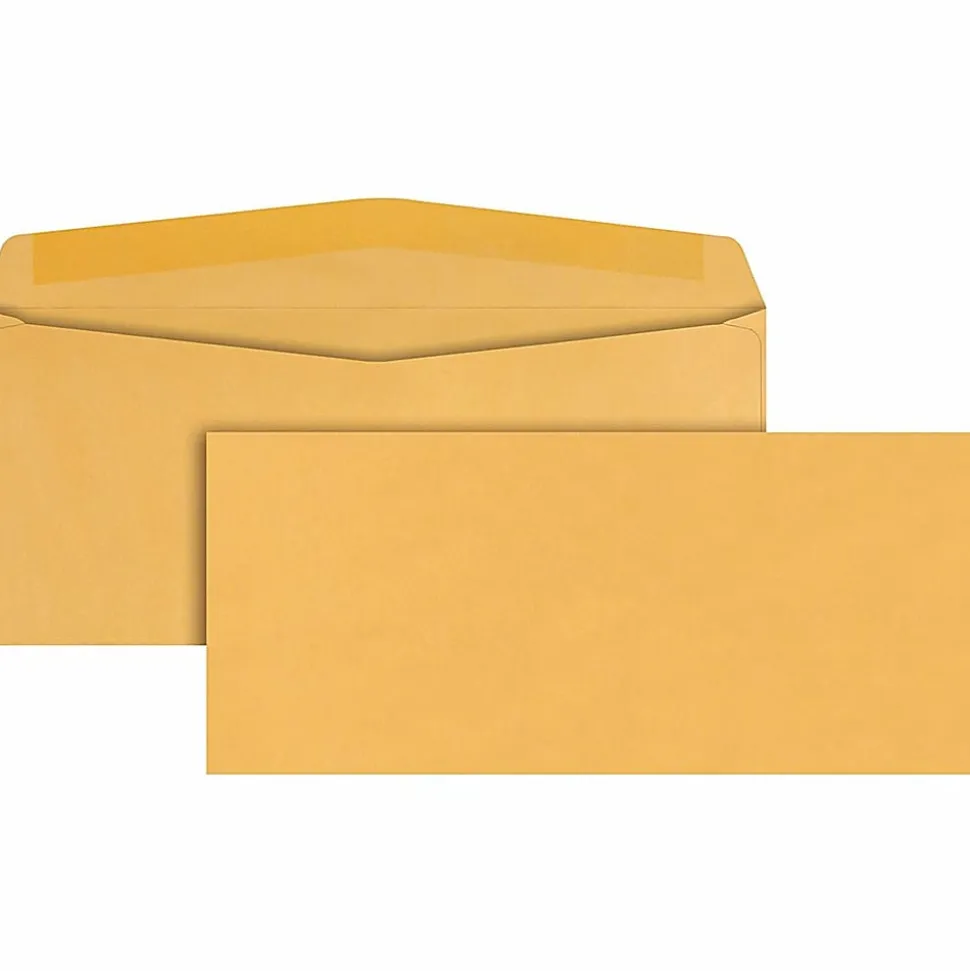Quality Park No. 12 Envelopes - Business - #12 - 4 3/4" Width x 11" Length - 28 lb - Adhesive - Kraft - Kraft - 500 / Box