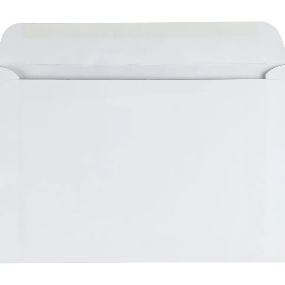 Quality Park® Open-Side Booklet Envelopes, 6" x 9", Gummed Seal, White, Box Of 500