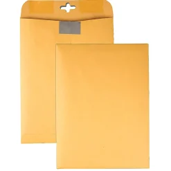 Quality Park™ Postage Savings ClearClasp® Envelopes, 9" x 12", Brown Kraft, Pack Of 100