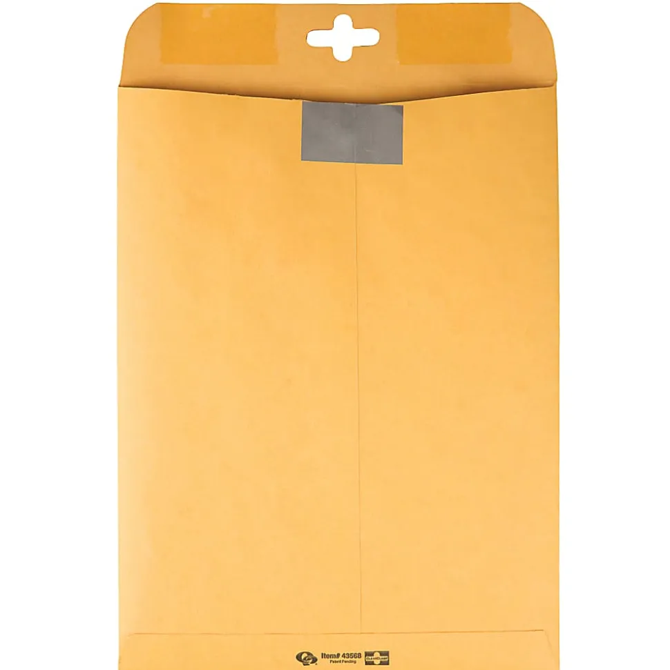 Quality Park™ Postage Savings ClearClasp® Envelopes, 9" x 12", Brown Kraft, Pack Of 100