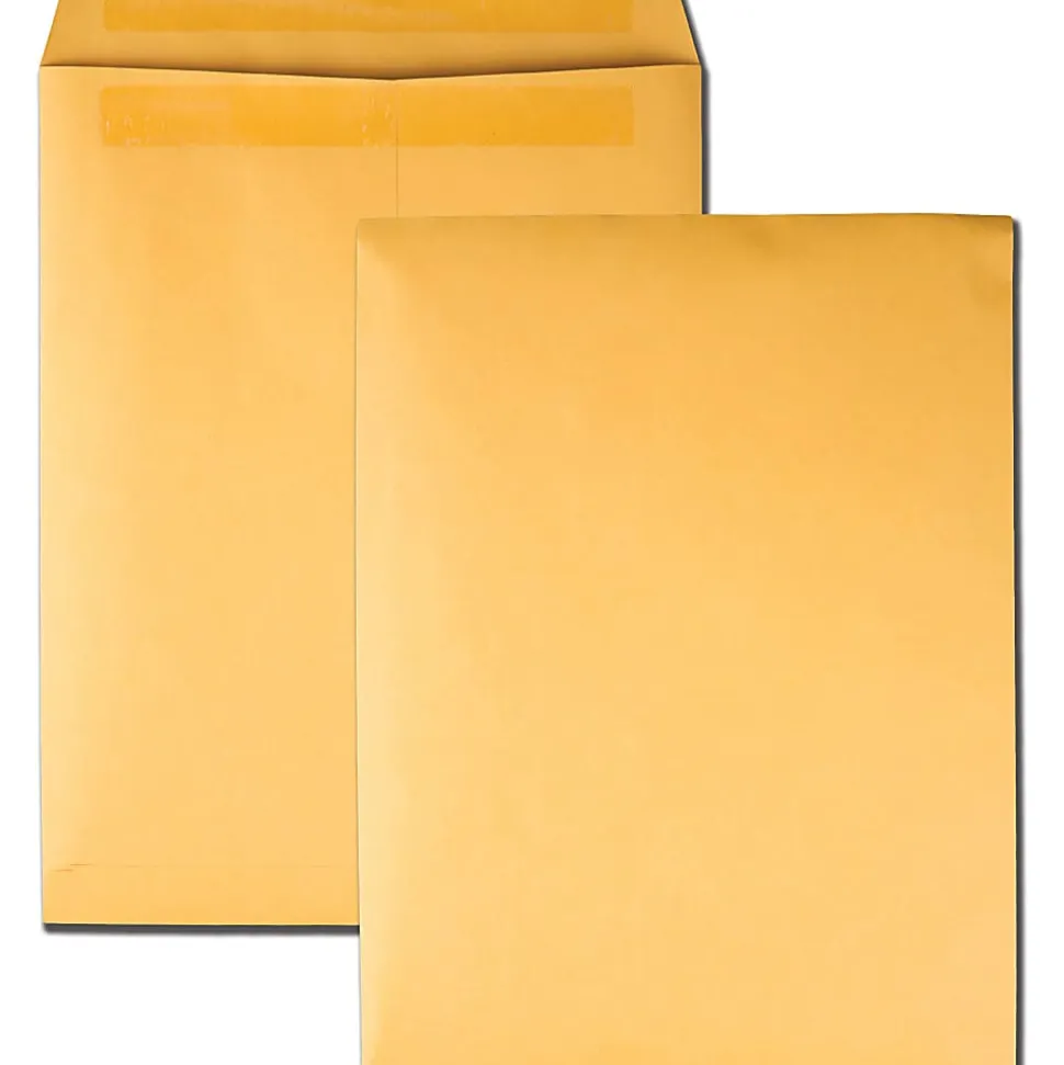 Quality Park® Redi-Seal® Catalog Envelopes, 10" x 13", Self-Adhesive, Brown Kraft, Box Of 250