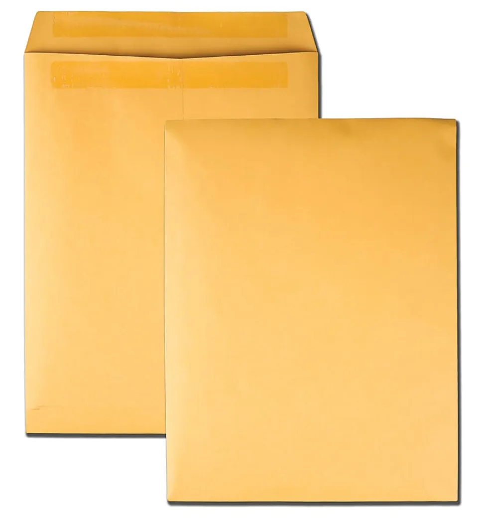 Quality Park® Redi-Seal® Catalog Envelopes, 10" x 13", Self-Adhesive, Brown Kraft, Box Of 250