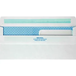 Quality Park® #8 5/8 Redi-Seal⢠Double-Window Security Envelopes, Left Windows (Top/Bottom), Self-Seal, White, Box Of 500