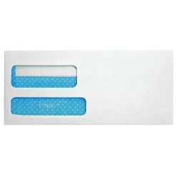 Quality Park® #9 Redi-Seal™ Double-Window Security Envelopes, Left Windows (Top/Bottom), Self-Seal, White, Box Of 500