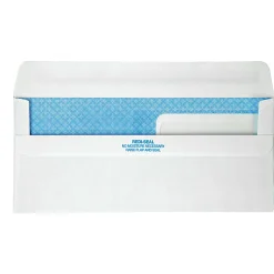 Quality Park® #9 Redi-Seal™ Double-Window Security Envelopes, Left Windows (Top/Bottom), Self-Seal, White, Box Of 500