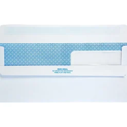 Quality Park® #10 Redi-Seal™ Envelopes, Double-Window, Security, Self-Sealing, White, Box Of 500