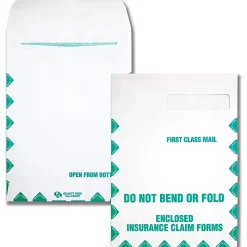 Quality Park® #10 Redi-Seal™ Medical Claim Business Envelopes, Top Right Window, Gummed Seal, White, Box Of 100