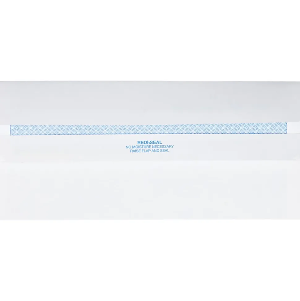 Quality Park® #10 Redi-Seal™ Security Window Envelopes, Bottom Left Window, Self Adhesive, White, Box Of 500