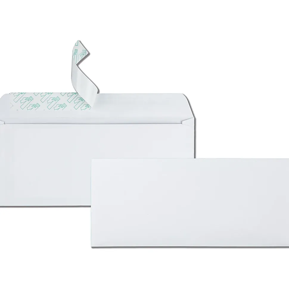 Quality Park® #10 Redi-Strip® Business Envelopes, Gummed Seal, White, Box Of 500