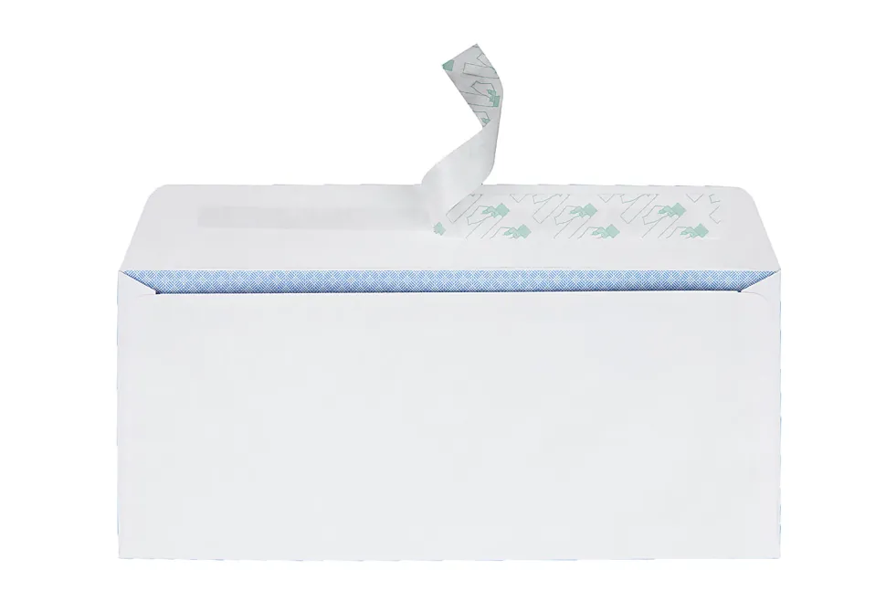 Quality Park® #10 Redi-Strip™ Business Envelopes, Bottom Left Window, Self Adhesive, Window, White, Box Of 500