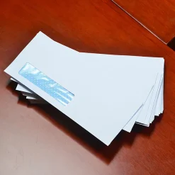 Quality Park® #10 Redi-Strip™ Business Envelopes, Bottom Left Window, Self Adhesive, Window, White, Box Of 500