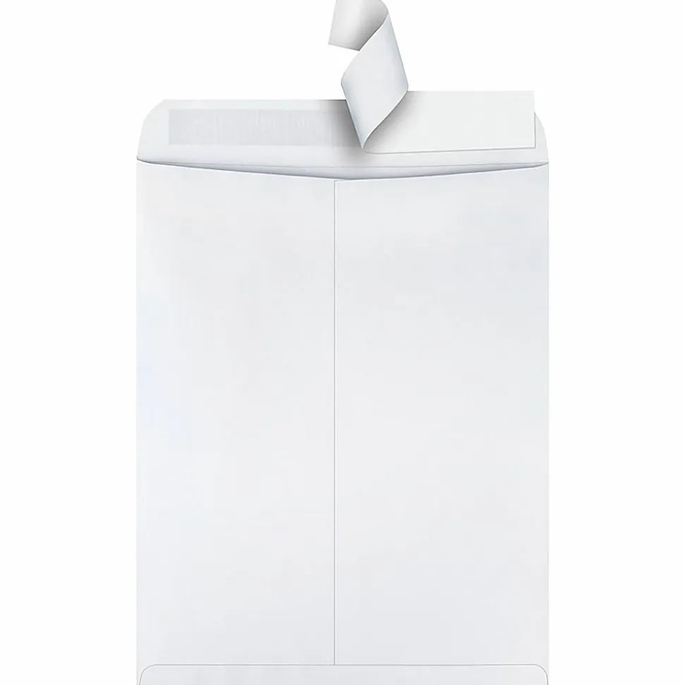 Quality Park Redi-Strip Catalog Envelopes With Redi-Strip Closure, #15-1/2, 12" x 15-1/2", White, Box Of 100 Envelopes