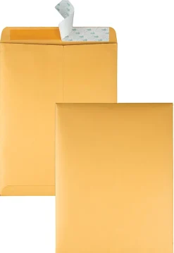 Quality Park® Redi-Strip™ Catalog Envelopes, 10" x 13", Self-Adhesive, Brown Kraft, Box Of 100