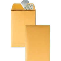 Quality Park® Redi-Strip™ Catalog Envelopes, 6" x 9", Self-Adhesive, Brown Kraft, Box Of 100