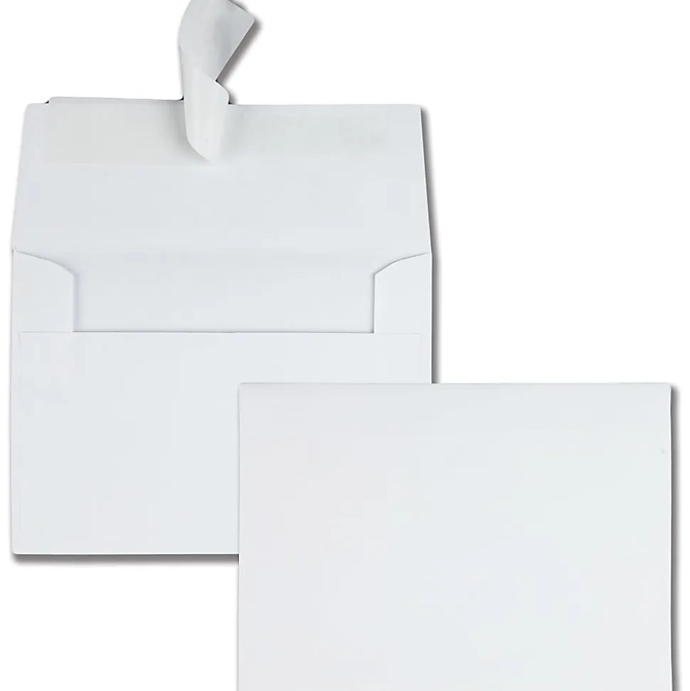 Quality Park® Redi-Strip® Photo Envelopes, 4 1/2" x 6 1/4", Self-Adhesive, White, Pack Of 50