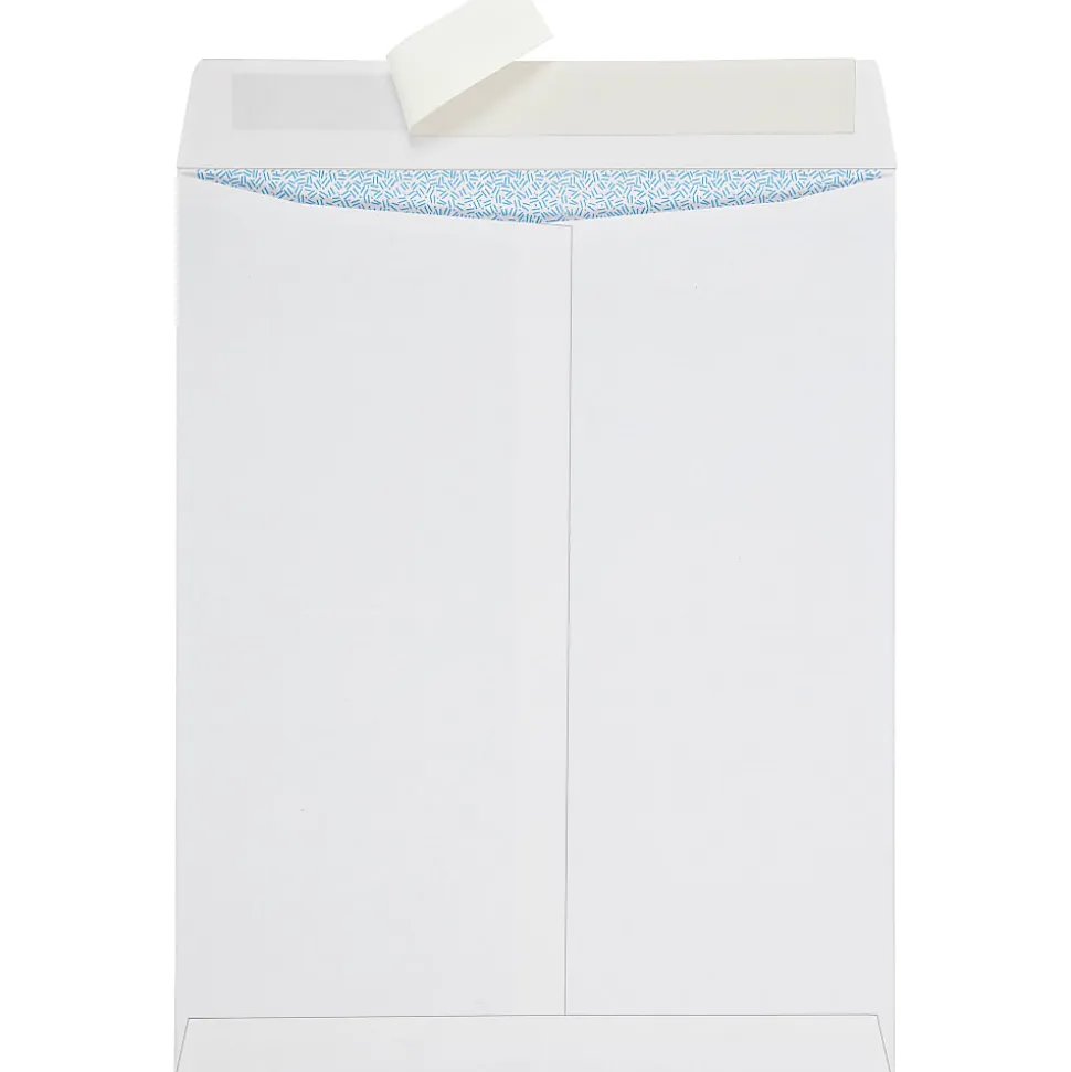 Quality Park Redi Strip Security Mailing Envelopes - Multipurpose - #13 1/2 - 10" Width x 13" Length - Peel Strip - White - 100 / Box