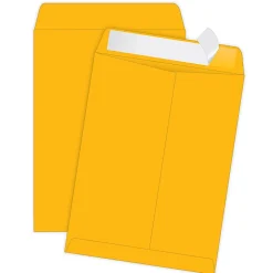 Quality Park® Redi-Strip⢠10" x 13" Manila Catalog Envelopes, Self-Adhesive, High Bulk, Brown Kraft, Box Of 250