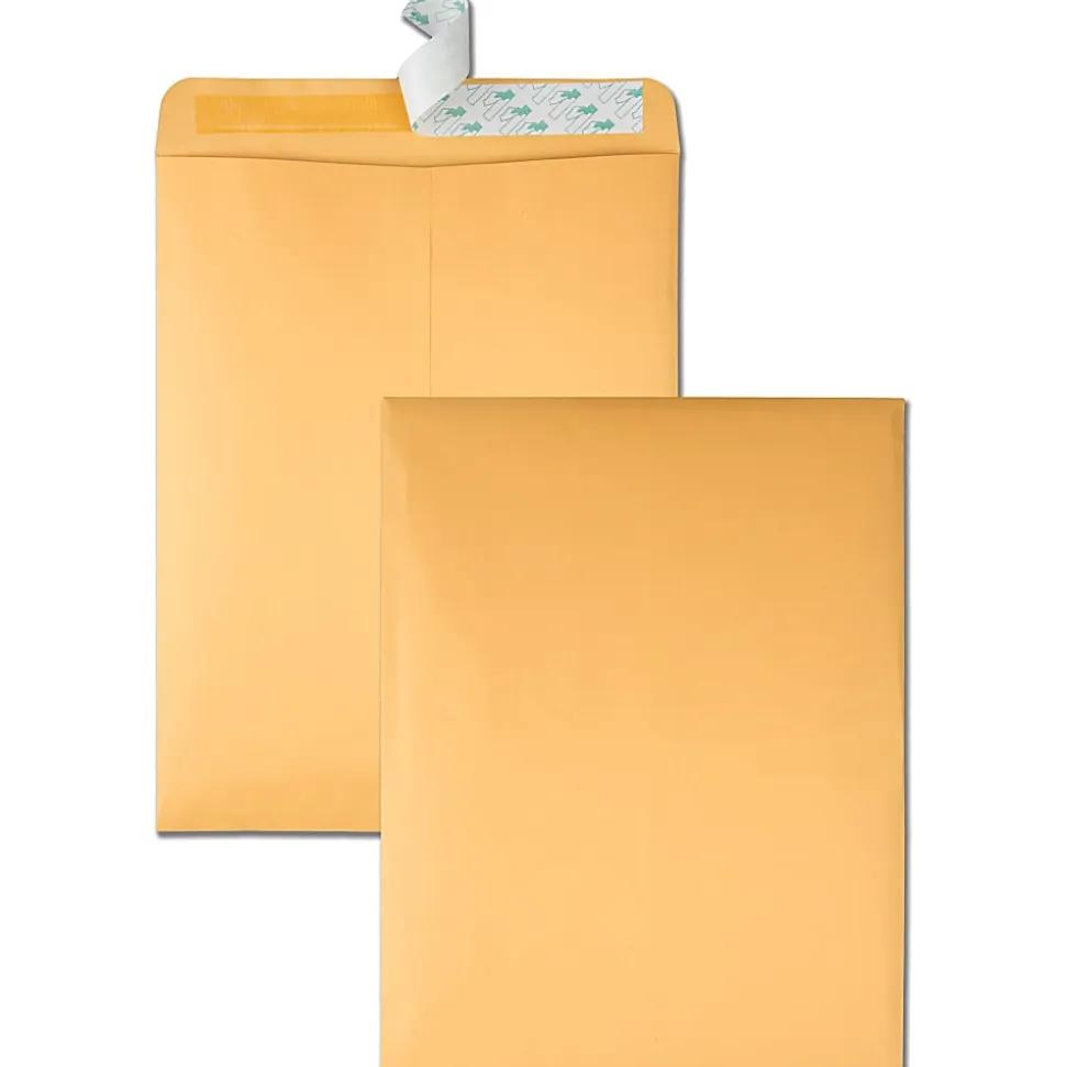 Quality Park® Redi-Strip™ 10" x 13" Manila Catalog Envelopes, Self-Adhesive, High Bulk, Brown Kraft, Box Of 250