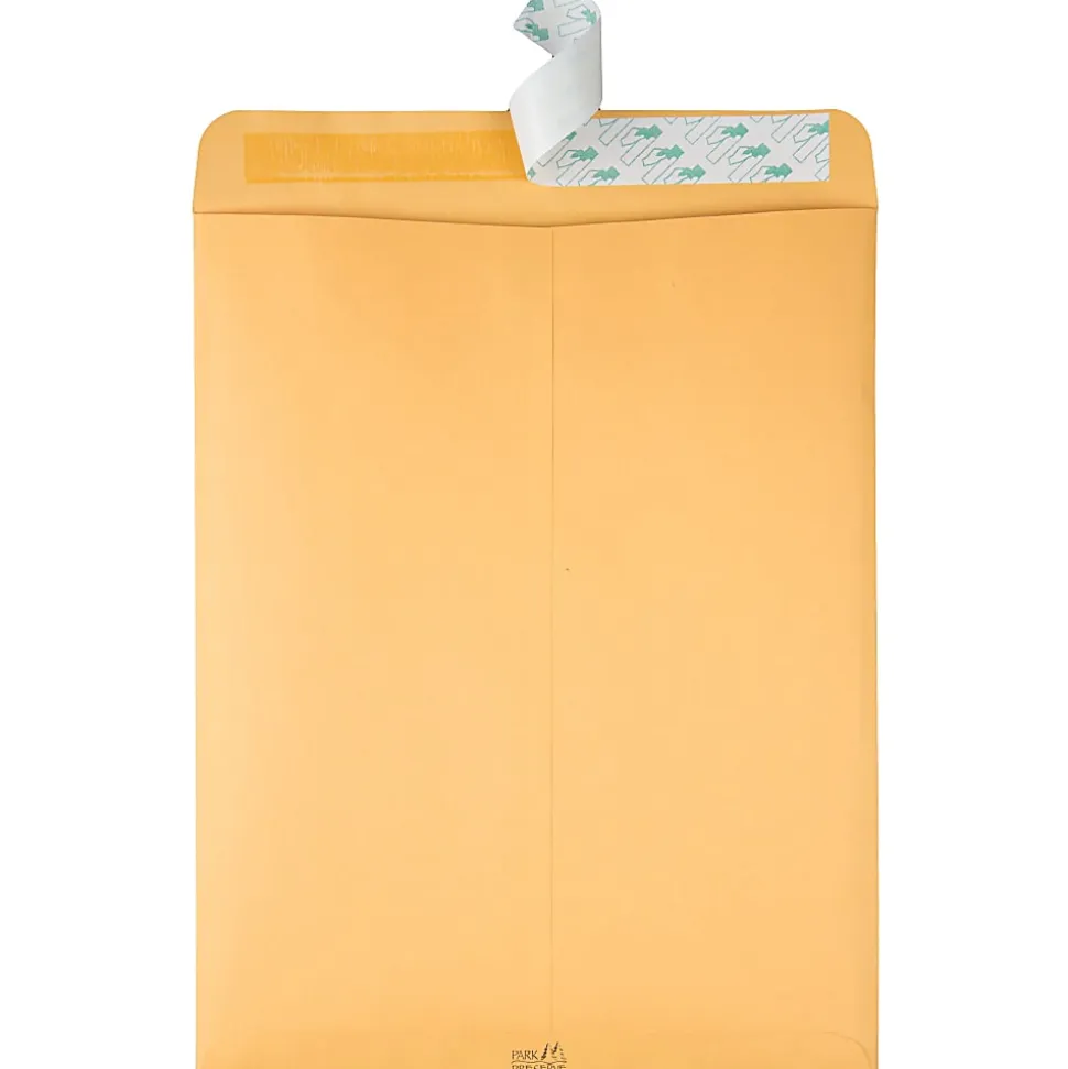Quality Park® Redi-Strip™ 10" x 13" Manila Catalog Envelopes, Self-Adhesive, High Bulk, Brown Kraft, Box Of 250
