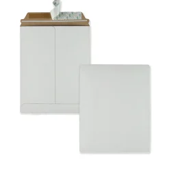 Quality Park® Redi-Strip  9" x 11 1/2" Photo/Document Mailers, Self-Adhesive, White, Box Of 25
