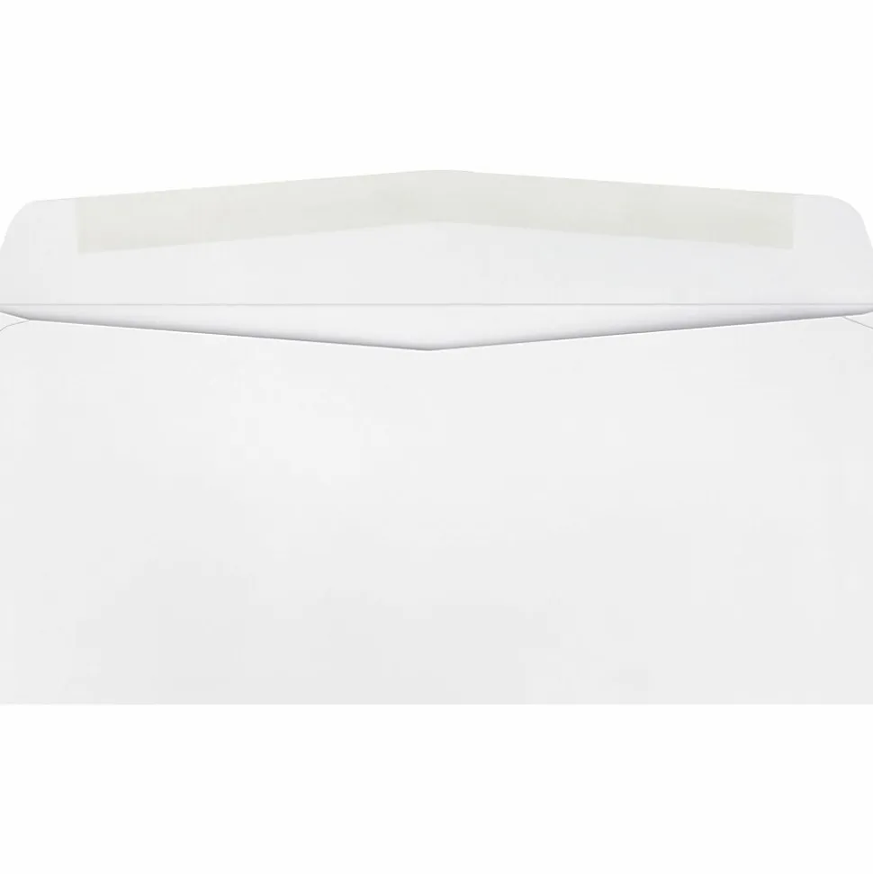 Quality Park® #10 Right Window Envelopes, Bottom Left, Gummed Seal, White, Box Of 500