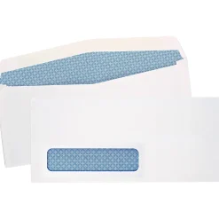 Quality Park® #10 Security Single Window Envelopes, Bottom Left, Gummed Seal, White, Box Of 500