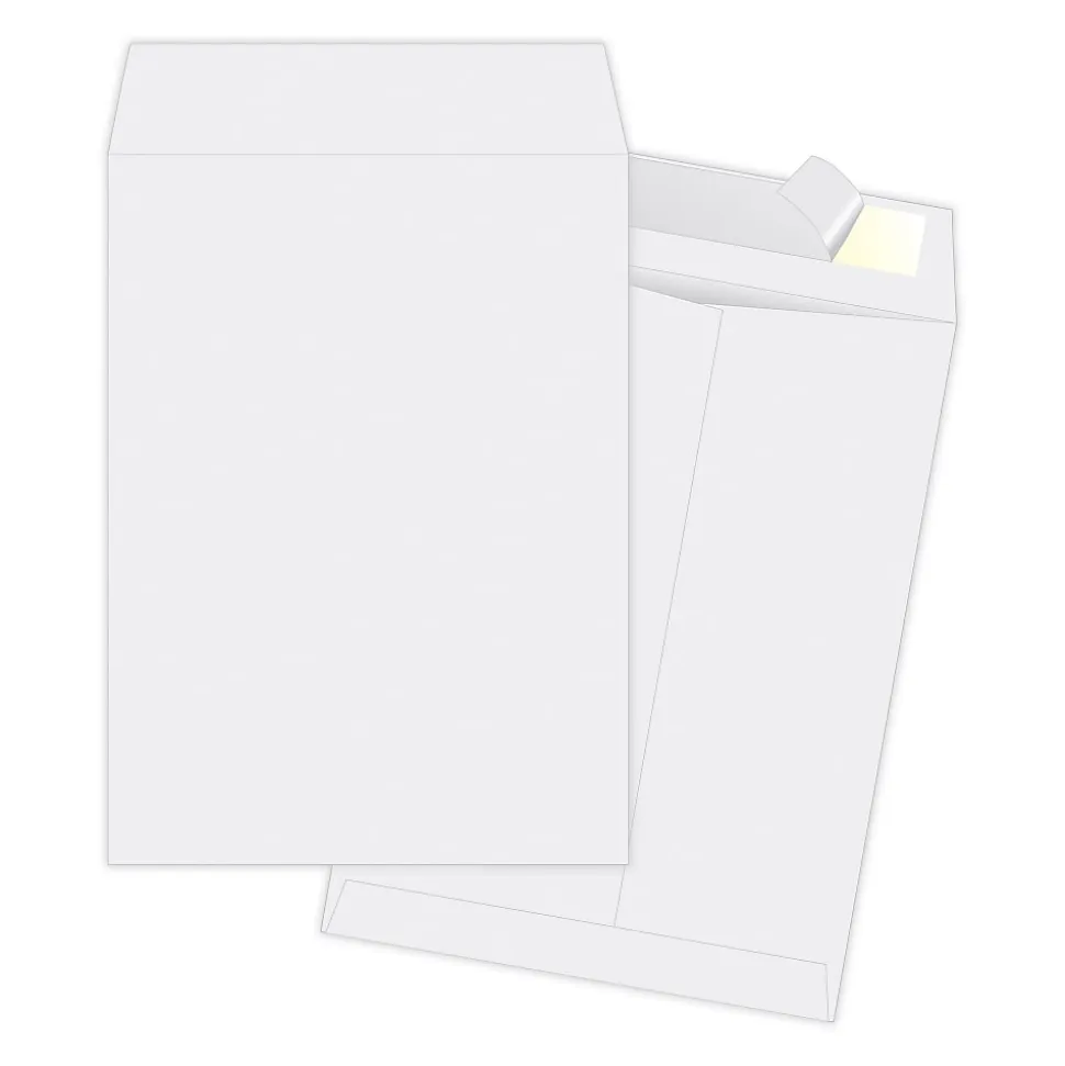 Quality Park® Ship-Lite Catalog Envelopes, 10" x 13", Self-Adhesive, White, Box Of 100